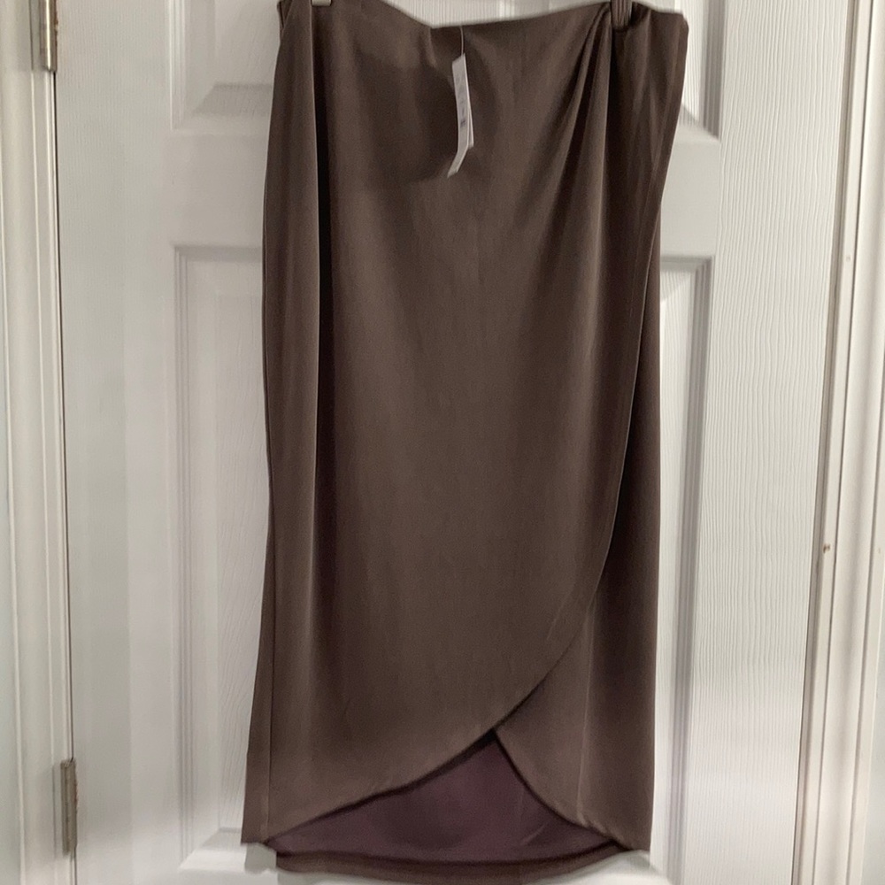 NWT WHBM Sandwash Pull On Wrap Skirt-SZ MED